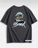 Brand Sırt Baskılı Füme T-Shirt