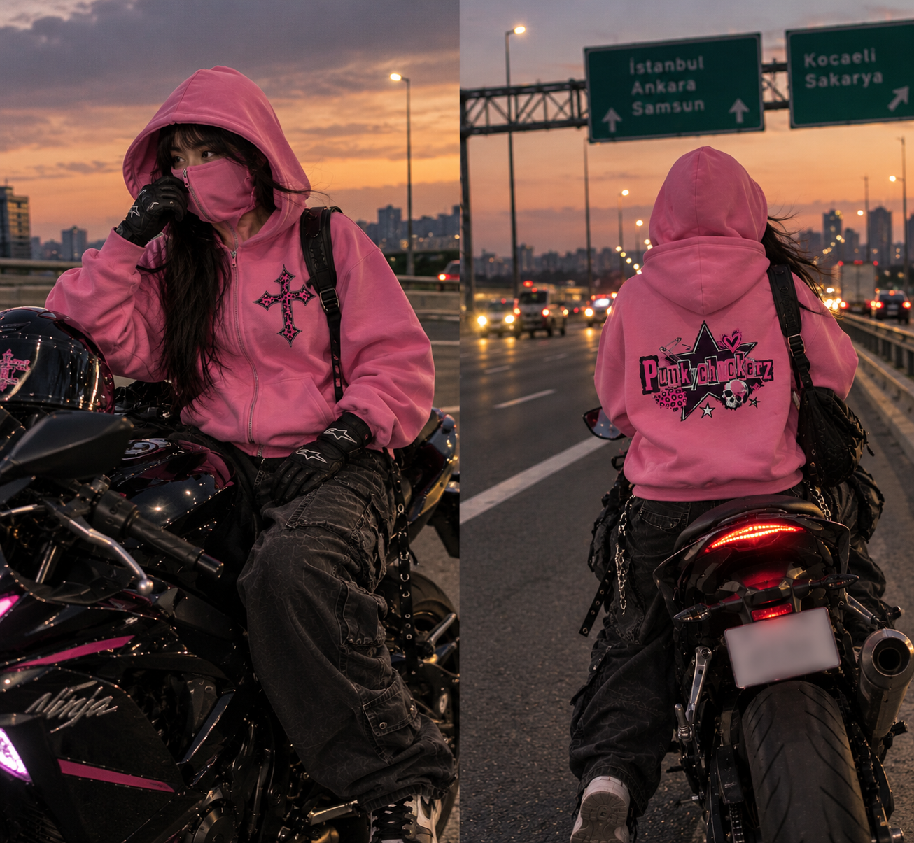 Baskılı Oversize Bacalava Maskeli Ninja  Sweatshirt Series