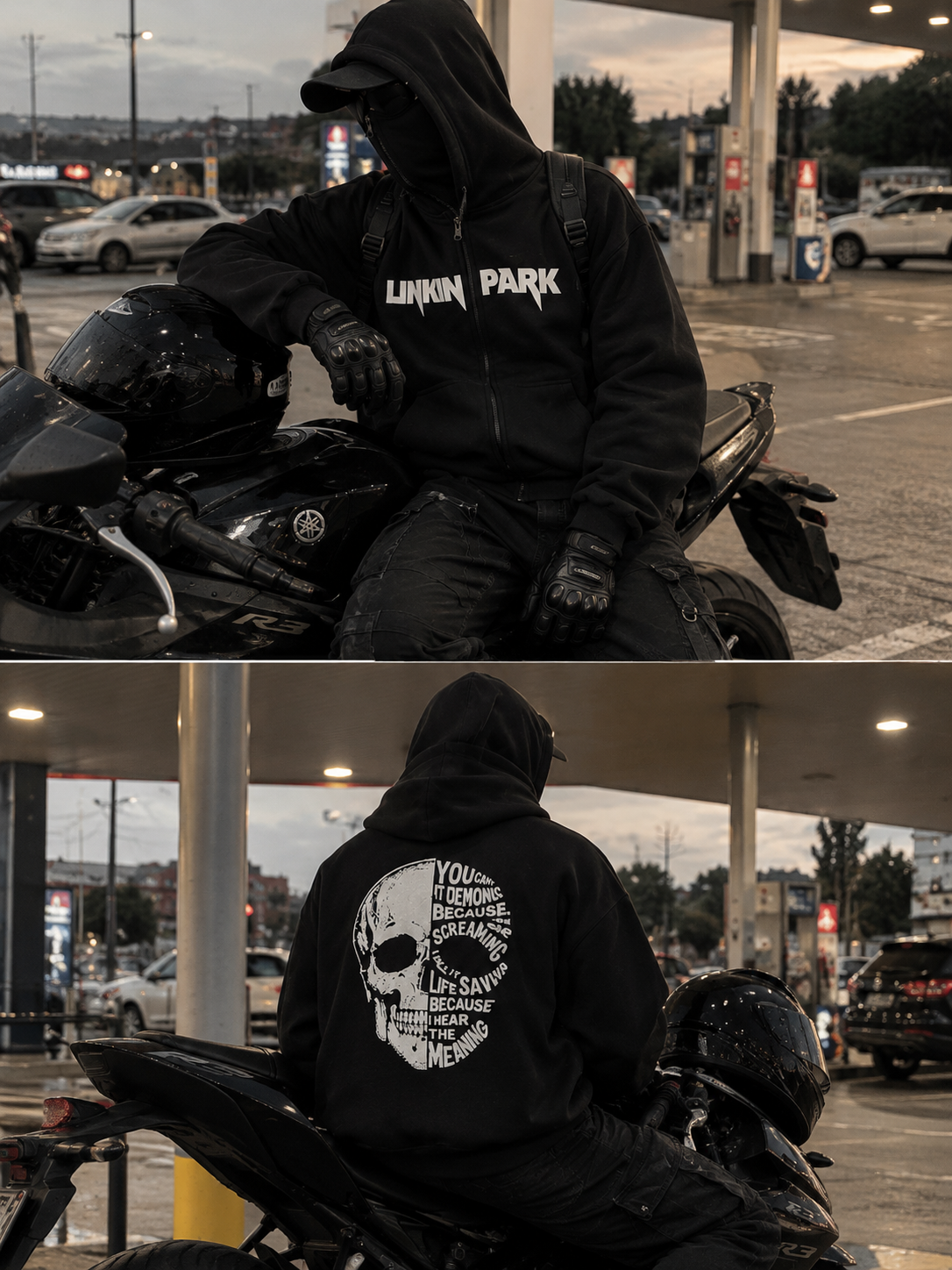 Baskılı Oversize Bacalava Maskeli Ninja  Sweatshirt Series