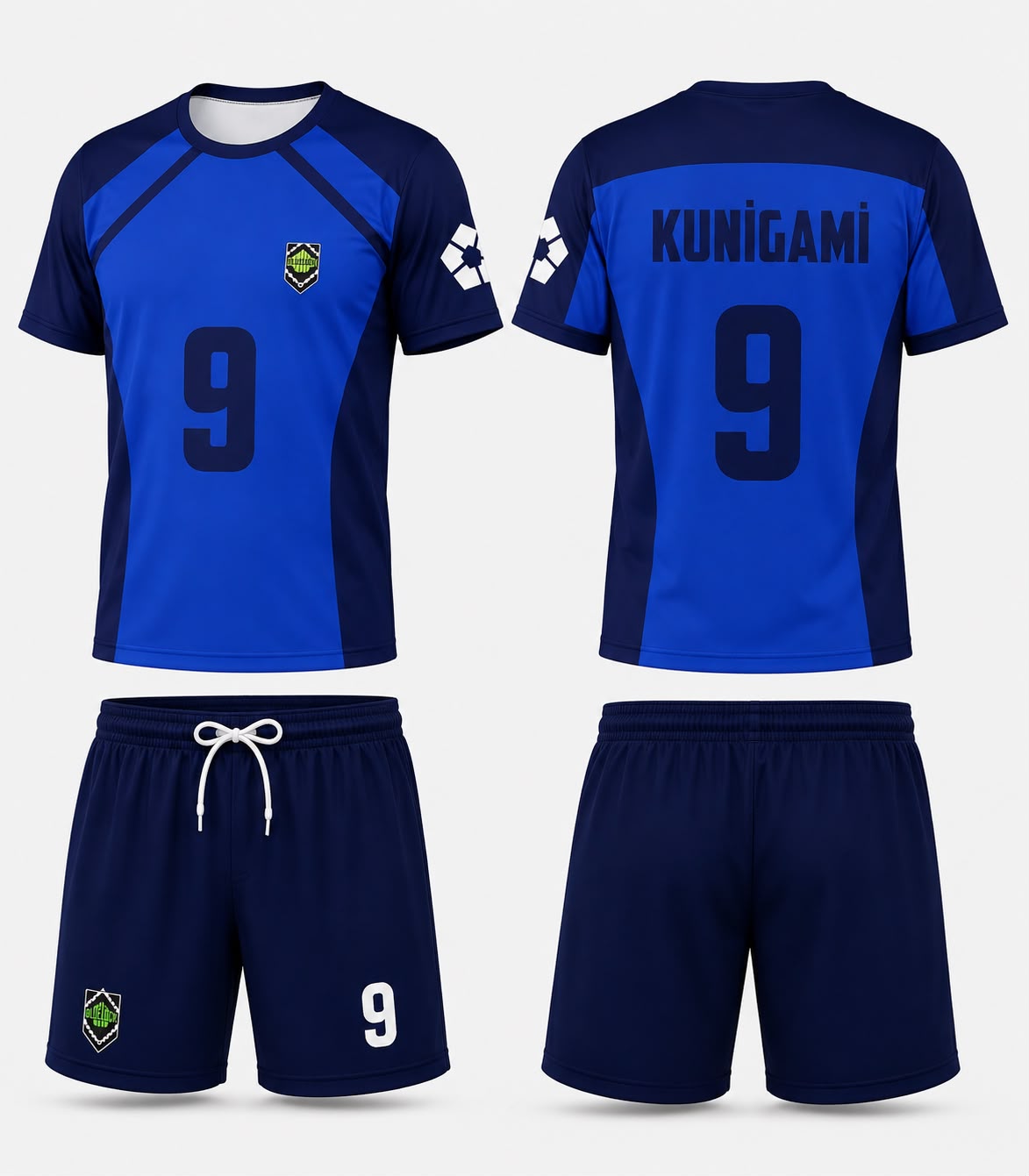 Blue Lock 9 KUNIGAMI Baskılı Forma Şort Takım