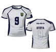 Beyaz Anime Blue Lock 9 Otoya Baskılı Forma T-Shirt
