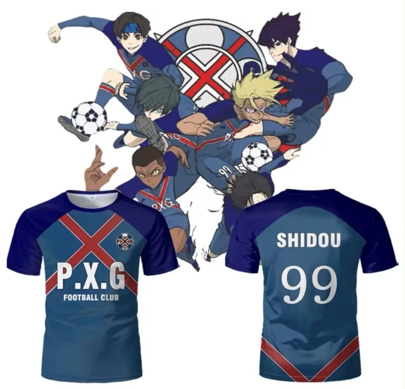 Blue Lock PXG 99 Shıdou Baskılı Forma T-Shirt