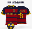 Kırmızı Blue Lock Barcha 8 Bachira Baskılı Forma T-Shirt