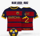 Kırmızı Blue Lock Barcha 2 Ruız Baskılı Forma T-Shirt