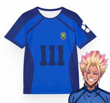 Blue Lock Mavi Shidou 111 Baskılı Forma T-Shirt