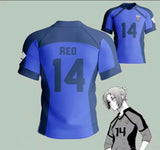 Blue Lock  Mavi 14 Reo Baskılı Forma T-Shirt