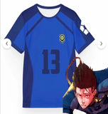 Blue Lock Mavi 13 Barou Baskılı Forma T-Shirt