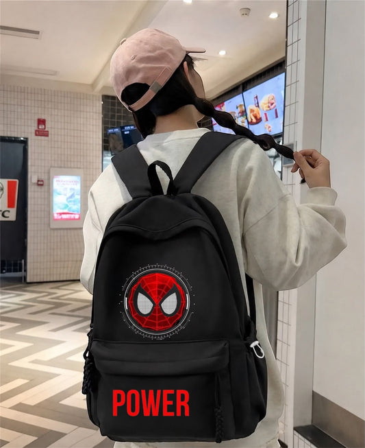 Siyah Power Spiderman Baskılı Okul,Dershane,Kurs Sırt Çantası