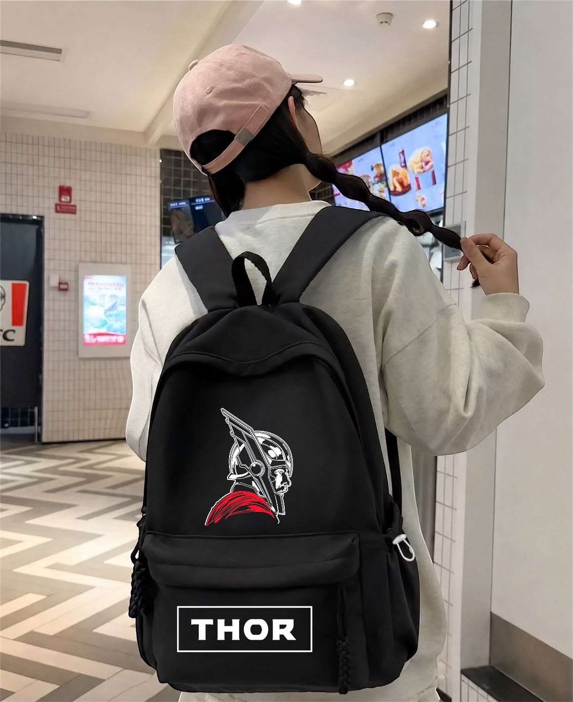 Siyah Thor Baskılı Okul,Dershane,Kurs Sırt Çantası