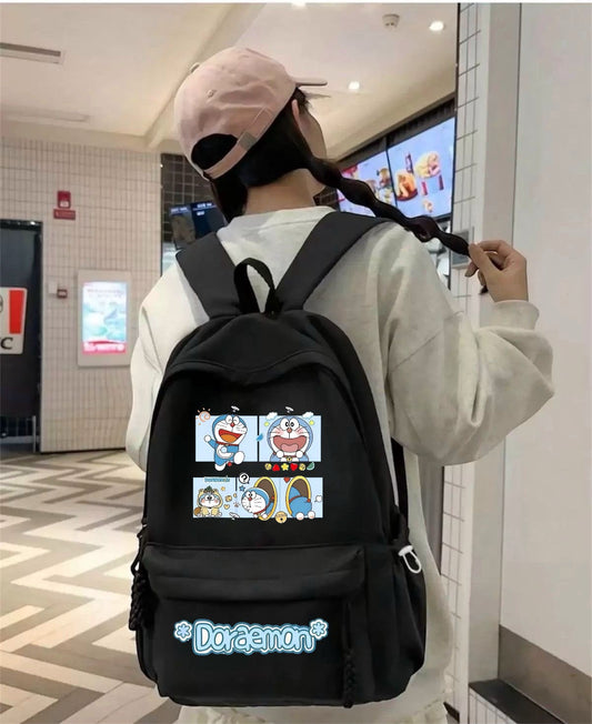 Siyah Doraemon Baskılı Okul,Dershane,Kurs Sırt Çantası