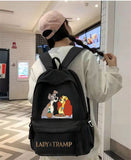 Siyah Lady A Tramp Baskılı Okul,Dershane,Kurs Sırt Çantası