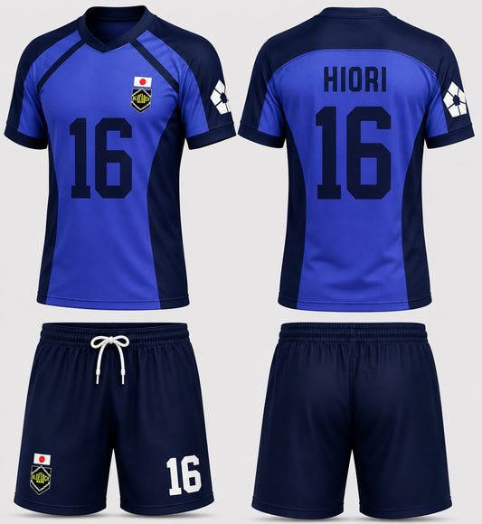 Blue Lock 16 HIORI Baskılı Forma Şort Takım