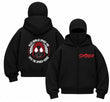 Spider Baskılı Oversize Bacalava Maskeli Sweatshirt