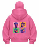 Gorillaz Baskılı Oversize Bacalava Maskeli Sweatshirt