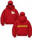 Faster Baskılı Oversize Bacalava Maskeli Sweatshirt