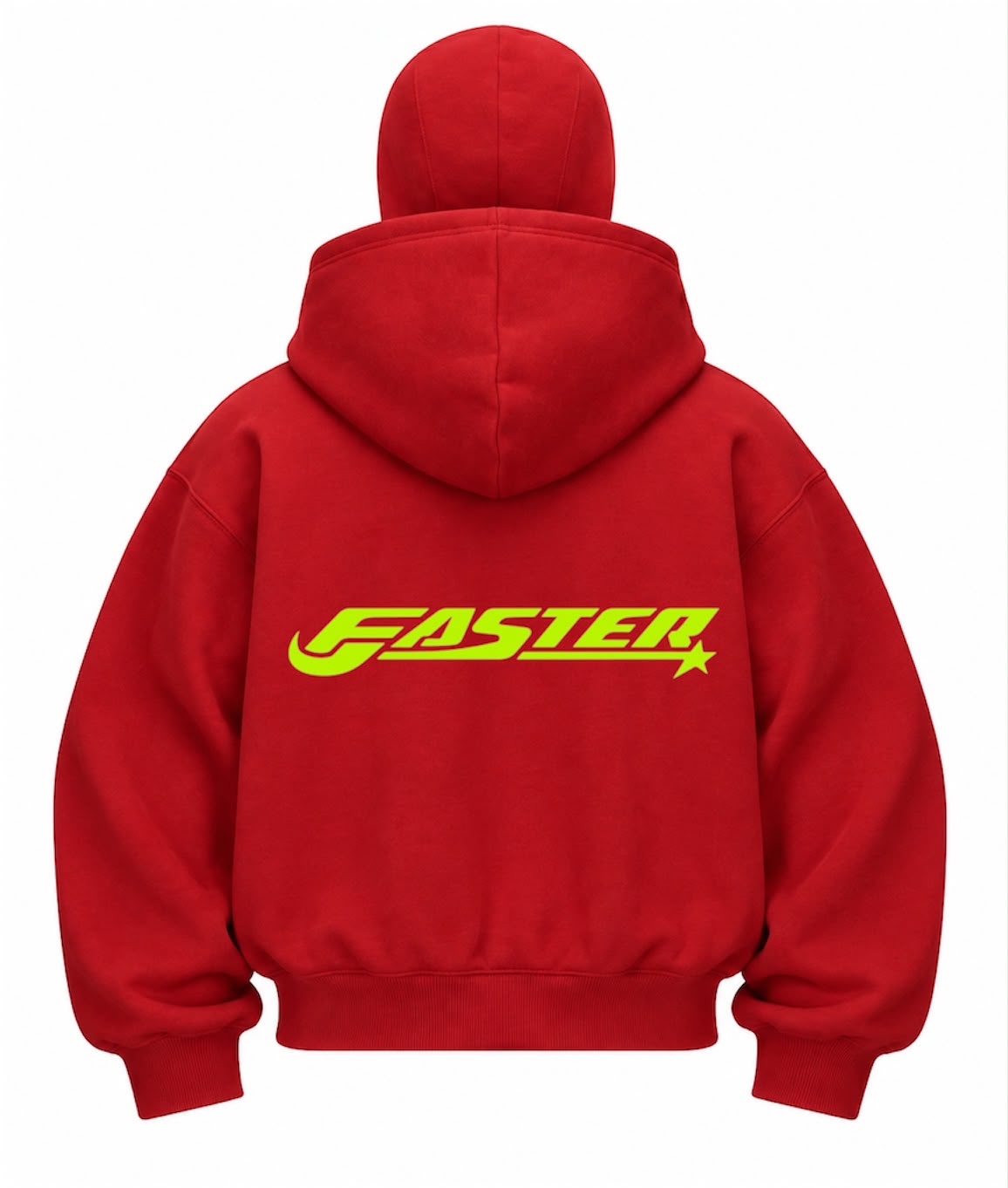 Faster Baskılı Oversize Bacalava Maskeli Sweatshirt