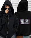 Anime Yuta Okkasu Baskılı Oversize Bacalava Maskeli Sweatshirt