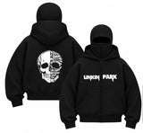 Linkin Park Baskılı Oversize Bacalava Maskeli Sweatshirt
