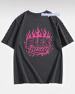 Flex Street Sırt Baskılı Füme T-Shirt