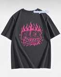 Flex Street Sırt Baskılı Füme T-Shirt