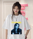 Beyaz Manifest Star Girl Baskılı T-Shirt
