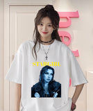 Beyaz Manifest Star Girl Baskılı T-Shirt