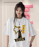 Beyaz Manifest Esin Baskılı T-Shirt