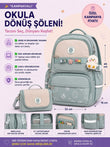 Color Bags 13'' Laptop Bölmeli 2'li Ve Kalemlikli Okul Çantası Seti - Su Yeşili
