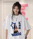 Beyaz Manifest Zeynep Baskılı T-Shirt