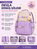 Color Bags 13'' Laptop Bölmeli Okul Çantası  - Mor-Bej