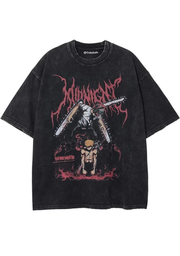 Anime Chainsaw Man - Denji In Darkness (unisex) Kısa Kollu T-shirt