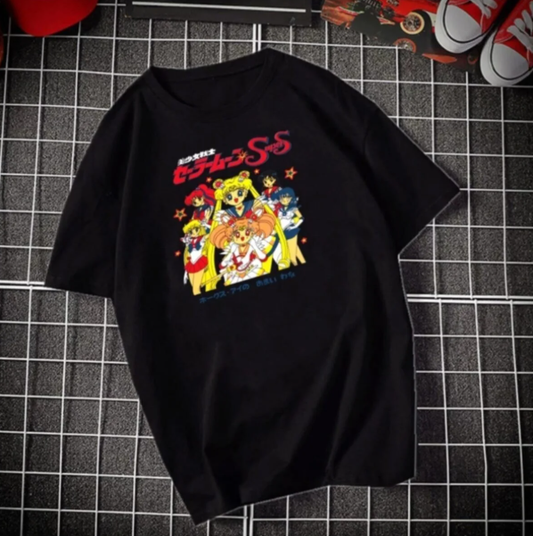 Ars Siyah Sailor Moon All Characters Unisex T-shirt