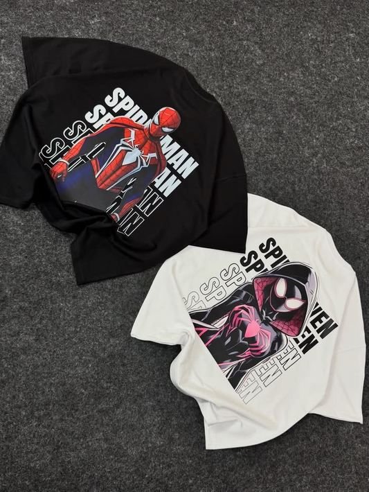 Spider Man Temalı Unisex Oversize T-Shirt