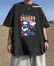 Yıkamalı Kumaş Snoonpy Since 1950 Baskılı Oversize T-Shirt