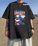 Yıkamalı Kumaş Snoonpy Since 1950 Baskılı Oversize T-Shirt