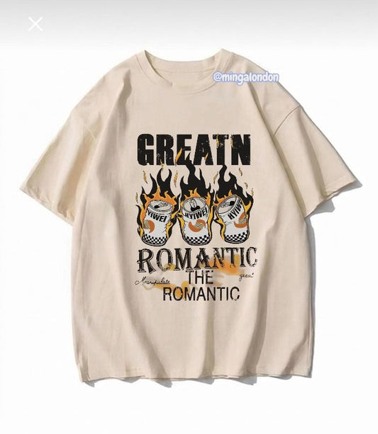 Greatn Romantıc The Romantıc Baskılı Bej T-Shirt
