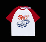 Kırmızı Reglan Kol Classıc Style Baskılı T-Shirt