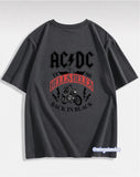 AC & DC Heel Beles 1980 Sırt Baskılı Füme T-Shirt