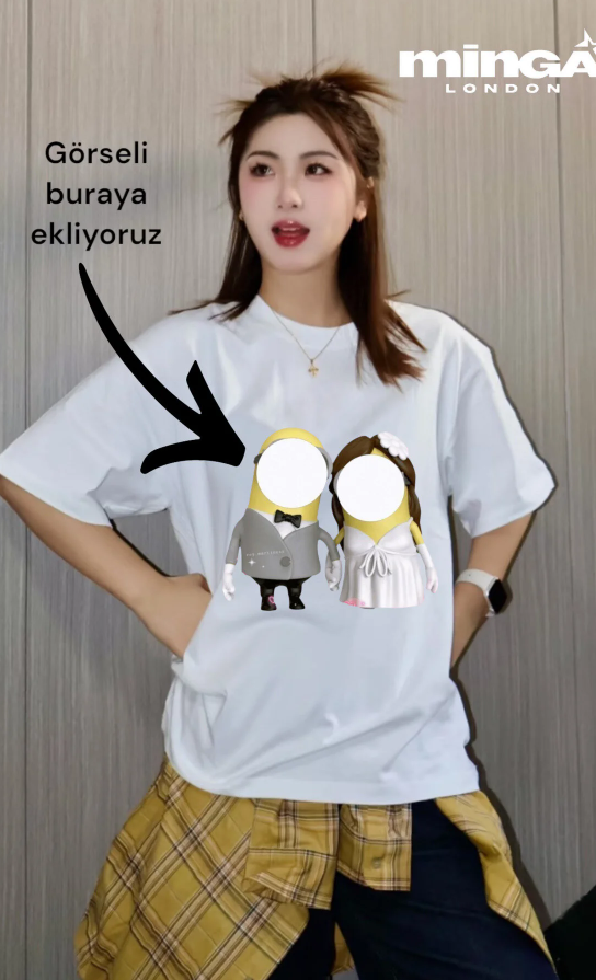 Best Couple Kişiye Özel Baskılı Beyaz Oversize Tshirt