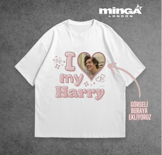 Beyaz Kişiye Özel Tasarlanabilir Oversize Tshirt