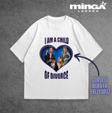 Beyaz Kişiye Özel Tasarlanan Kalp Fotoğraflı Yazılı Oversize Tshirt