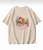 Let's Go Gırls Baskılı Bej T-Shirt