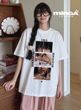 Unisex Blackpink Lisa Rockstar Baskılı Bisiklet Yaka T-Shirt