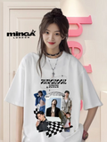 Unisex BTS Jungkook Seven Baskılı Bisiklet Yaka T-Shirt