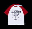 Kırmızı Reglan Kol Margarıta Baskılı T-Shirt