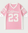 California 23 Baskılı Pembe Forma