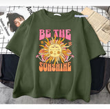 Be The Sunshine Baskılı Haki T-Shirt