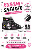 Siyah Kuromi Cheeky But Charming Baskılı Unisex Bağcıklı  Convers