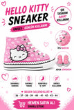 Pembe Heart Kellokıtty  Baskılı Bağcıklı  Convers