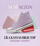Lila Hıgh Top  Unisex Bağcıklı Convers